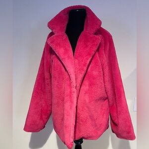 Vigoss Vibrant Pink Teddy Jacket